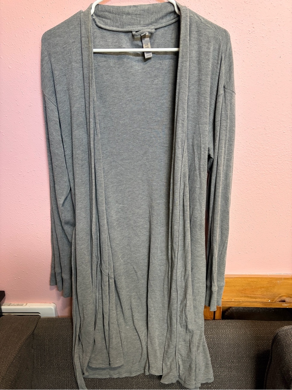 Skims Women's Sleepwear Soft Lounge Robe Long Sleeve Heather Gray Size Small
